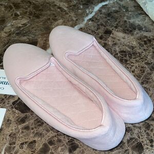 NWOT Charter club memory foam powder pink slippers size XL11-12